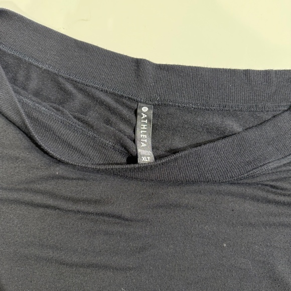 Athleta Wide Neck Black Sweater Long Sleeve Shirt - Picture 3 of 3